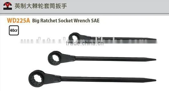 High quality 40#cr steel one head ratchet socket wrench spanner with DIN standard and die forged