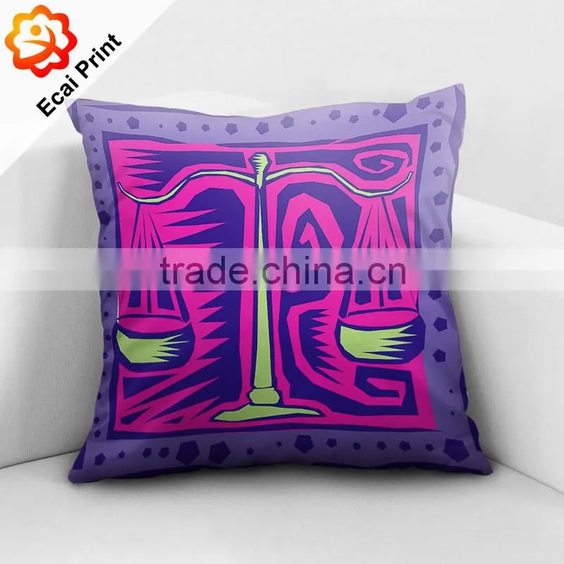 2016 popular comfortable heat transfer printed pillow with artwork
