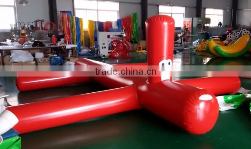 Water Amusement inflatable balance beam dog face