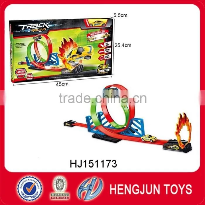 2016 hot wheels stunt track challenge plastic racing car pullback orbit car toy