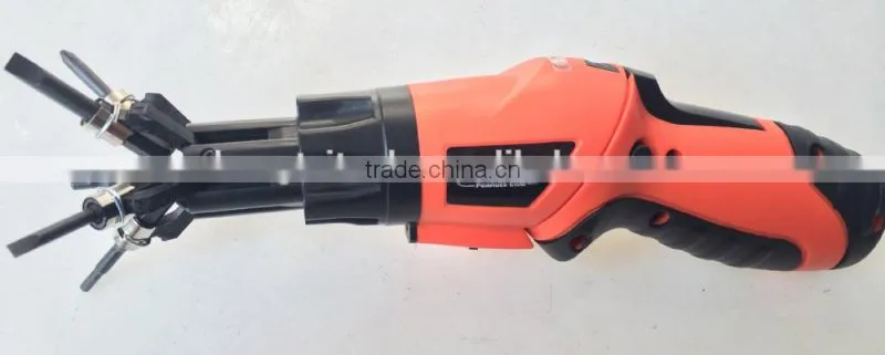 Multi-bits 6pcs 3.6V/4.8Volt cordless screwdriver with folded handle and LED light