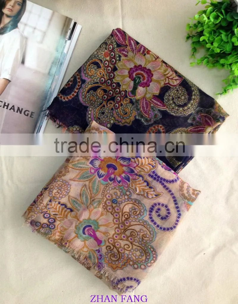 China factory custom women red fashion scarf,printed scarf,pashmina scarf