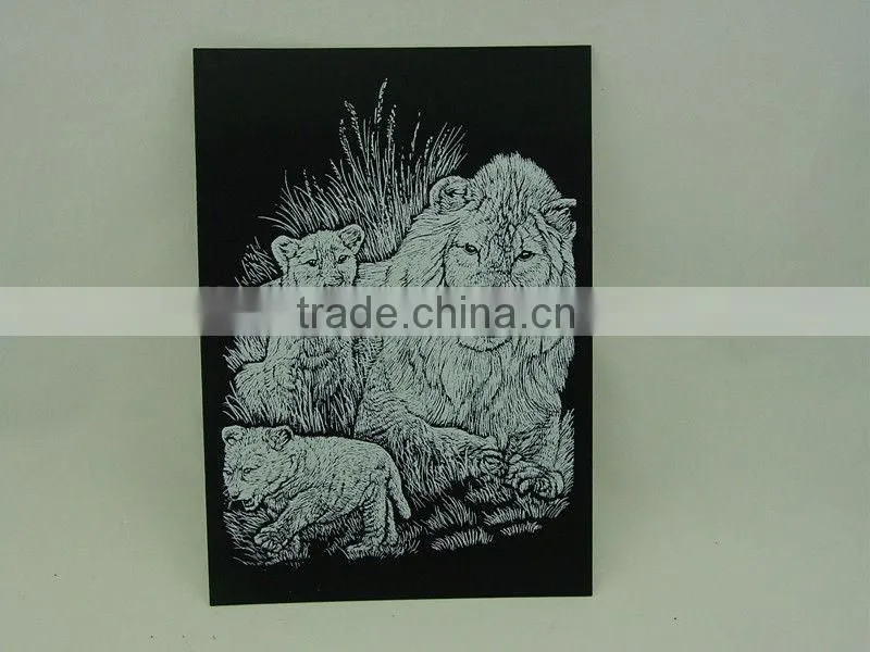 Engraving card/Scrap art foil/foil card/Parrot designed foil paper engraving art