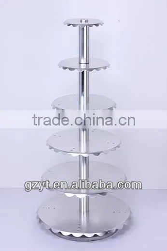 4-Column Aluminum Alloy Cake Stand 6/8/10 Layer