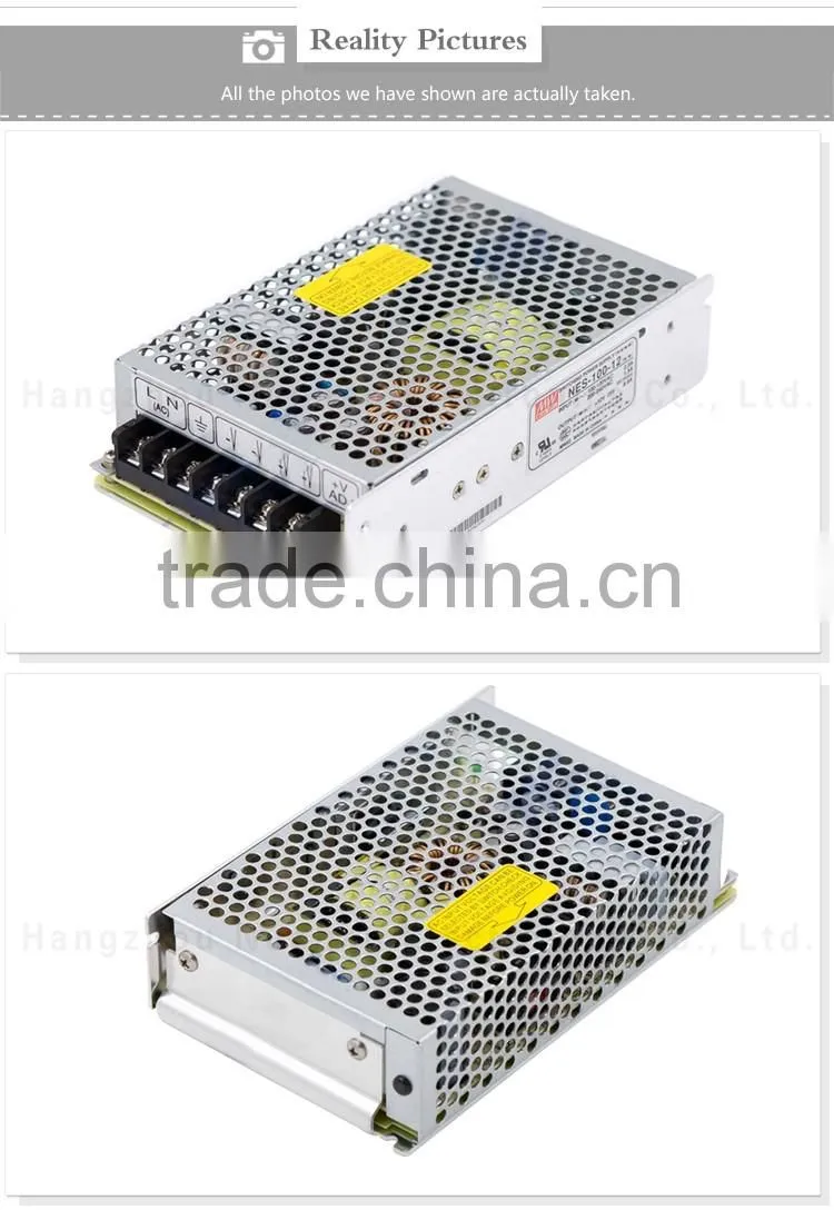 Mean well 100w 12v switching power supply with two years warranty