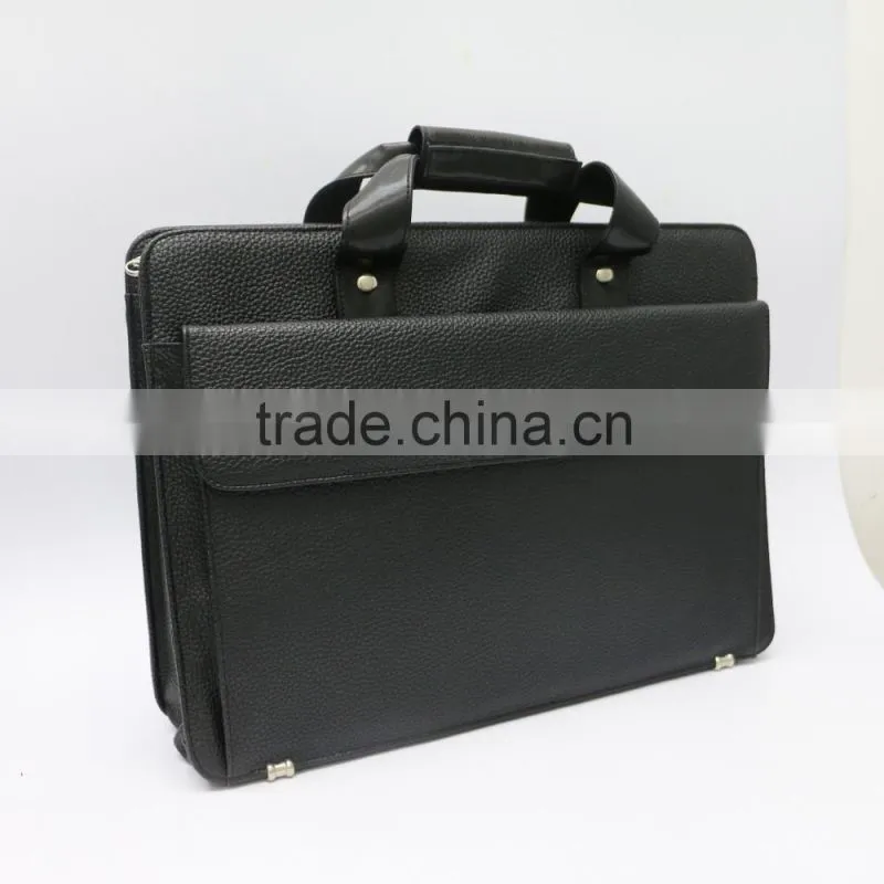 Factory hot sell fashion laptop bag real leather buisiness men's briefcase