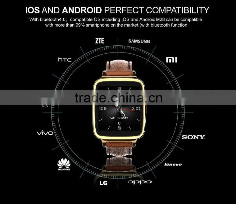 2015 new arrivel BTW-M28 bluetooth smart watch with heart rate monitor