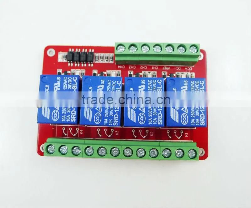 12V 4-Channel relay module Expansion Module Layer PCB