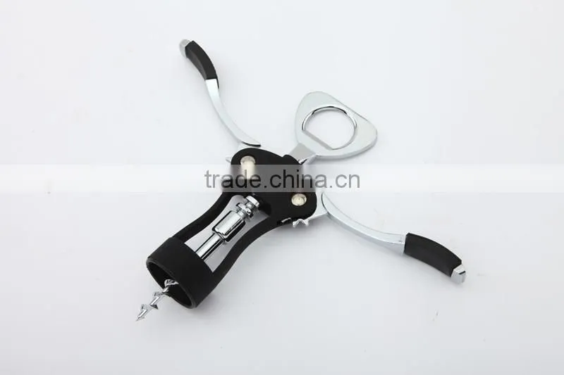 black new zinc alloy champagne opener red wine opener
