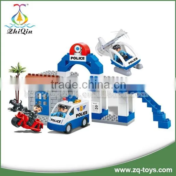 ABS safe material police station toy game educational block toy