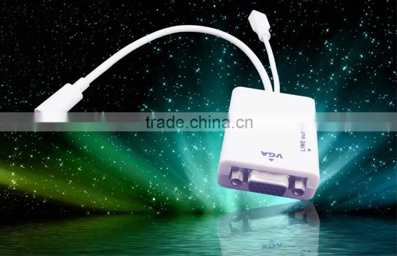 Micro USB 5 pin MHL adaptador VGA + audio for Samsung Galaxy S2 note smart phone