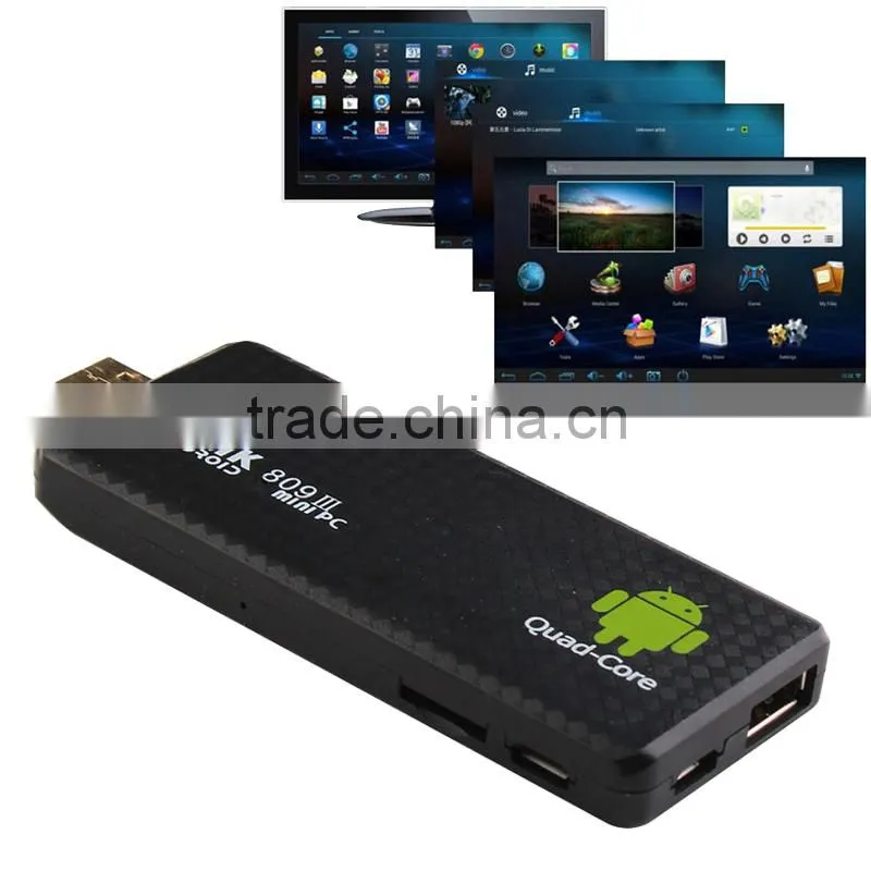 MK809III Bluetooth Android Mini PC,Quad Core Rockchip RK3188T 2G/8G Android 4.4 Android TV Dongle