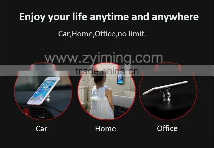 Zyiming car holder factory hot sell Universal 360 Degree Rotation Magnetic mobile phone car holder for smartphone