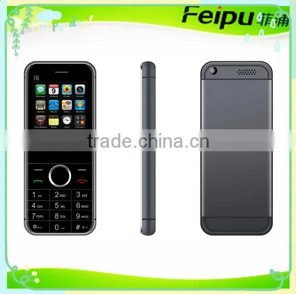 2.4 inch cheap good design feature phone 6 white/gold/black color