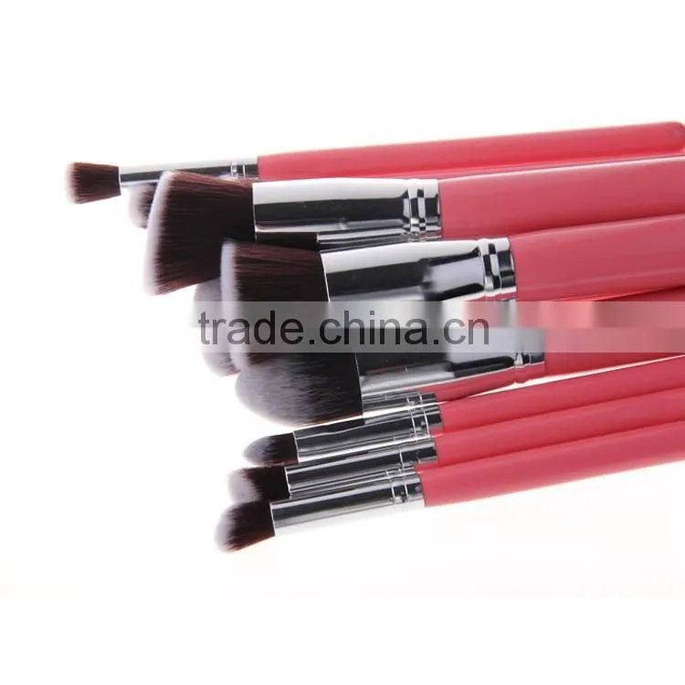 10Pcs Pro Makeup Blush Eyeshadow Blending Set Concealer Cosmetic Make Up Brushes Tool Eyeliner Lip Brushes