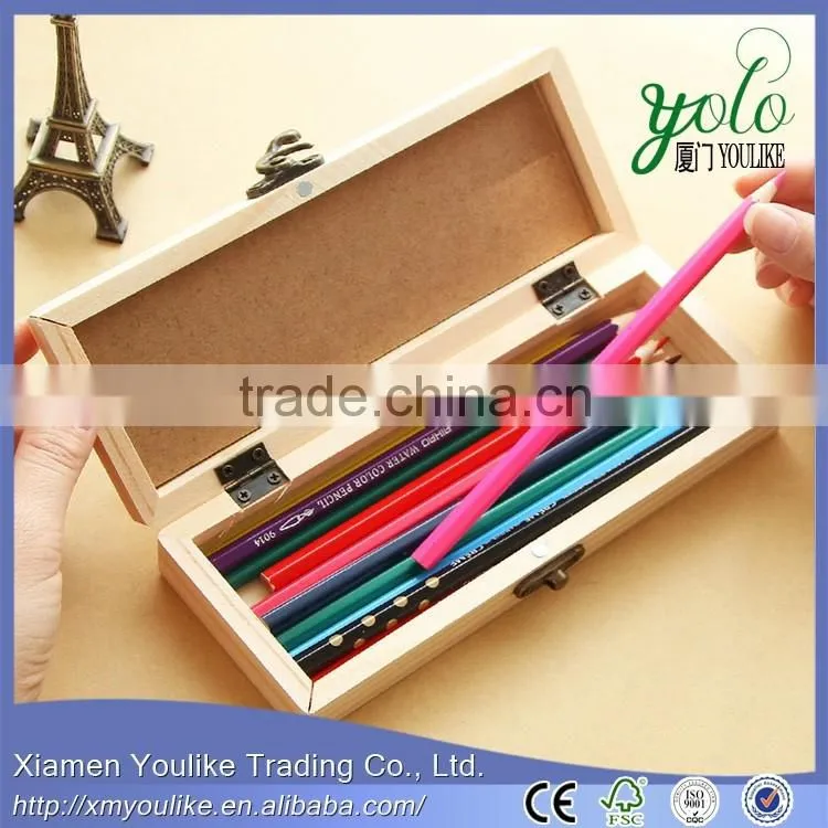 retro wooden clasp black and white board pen boxes Creative multi-function receive a pencil case