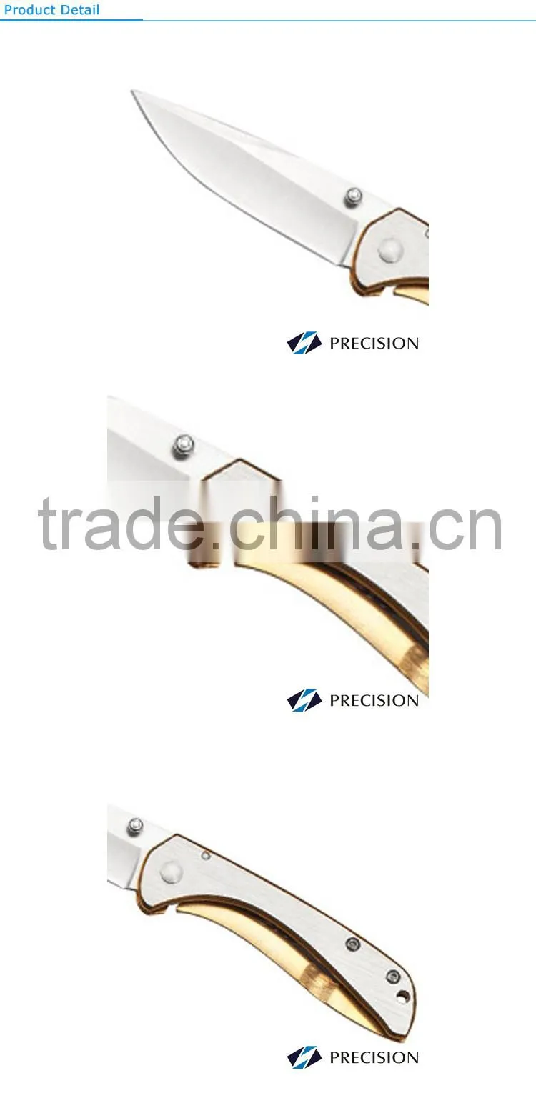 Satin Handle Stainless Steel Folding Knife