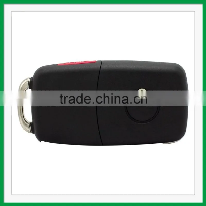 Top best quality New Uncut Folding Remote key Shell Case Fob 3+1 Button for VW Volkswagen Touareg