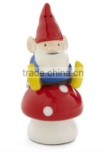 ceramic cute Gnome colorful Salt and Pepper Shakers