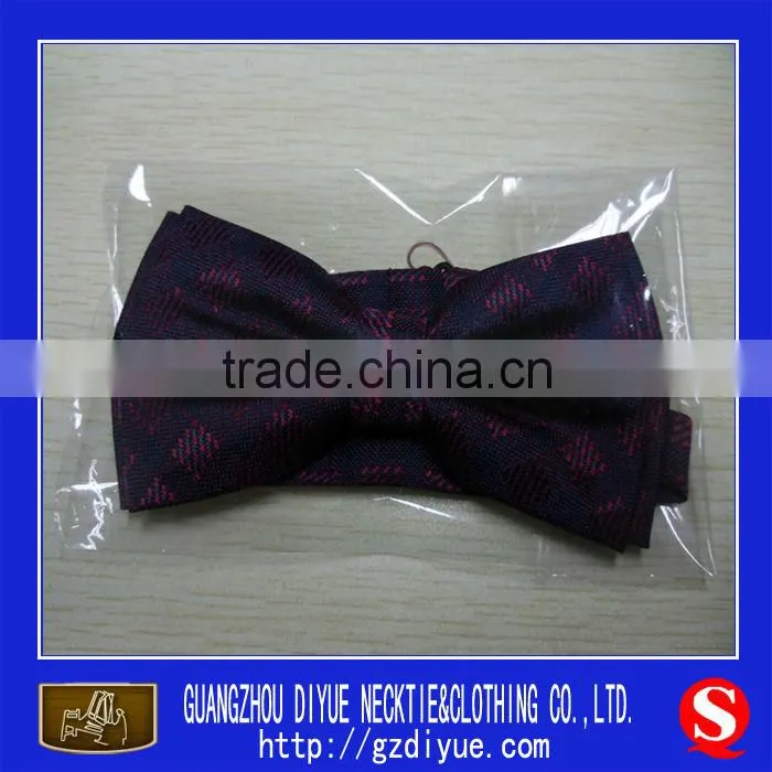 100% polyester light red decorative bow tie