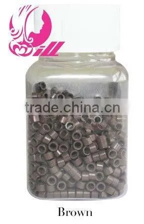 2013 Wholesale High Quality Cheap Silicone Micro Beads Hair Extension Micro Beads Brown Micro Beads For Hair Extensions Tools