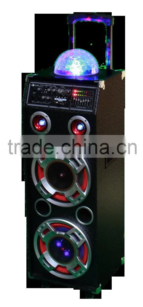 willico USA high Power trolley speaker with colourful laser lights USB/SD/FM/Remote/Bluetooth wws-3