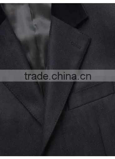 2015 new style 100% cashmere classic black cashmere overcoat