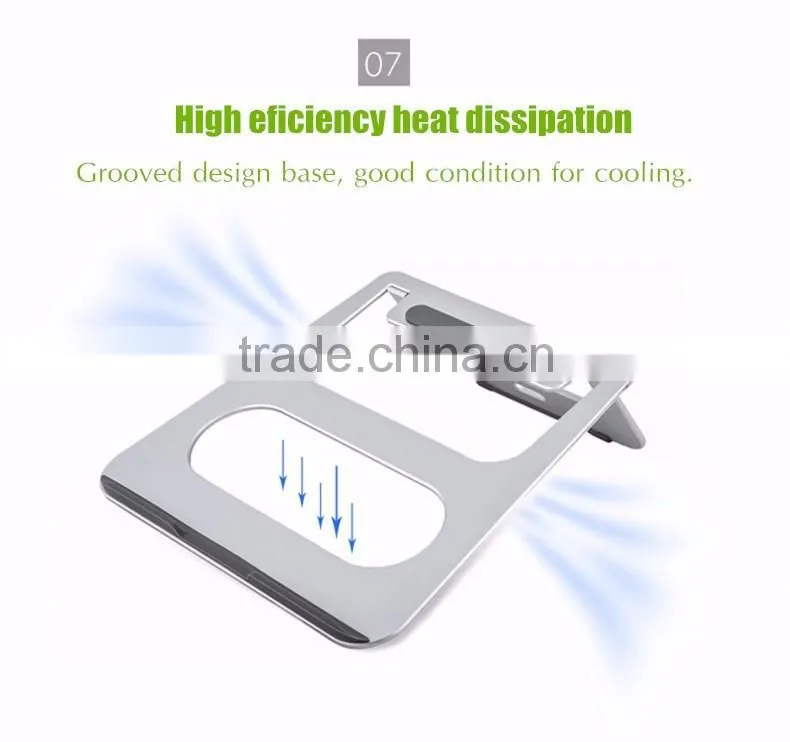 Newest Design Luxury Aluminum 10 to 17 inch cheap laptop stand Holder for iPad