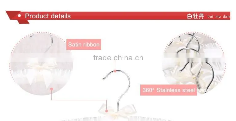 Clothes hanger fabric display hanger with two metal clips