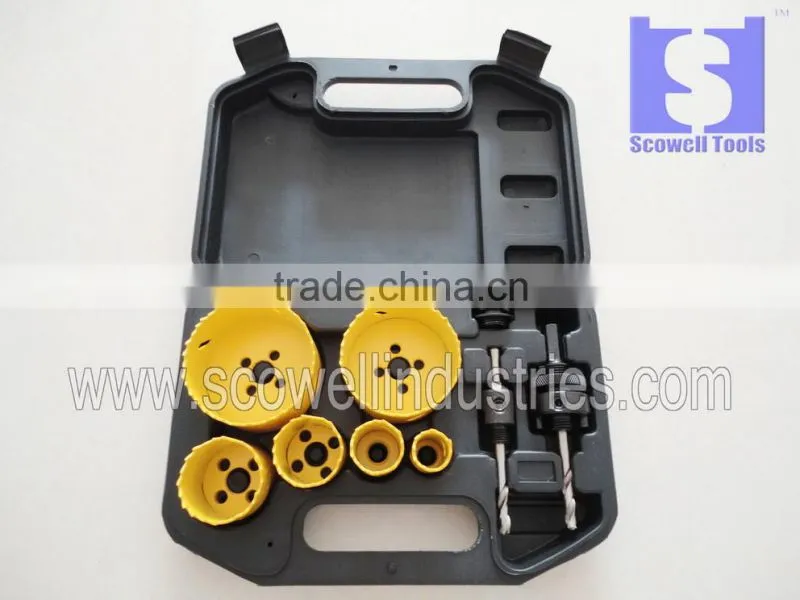 9PCS HSS Bimetal Hole Saws Set