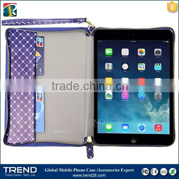 New cycle accessories zipper leather case for ipad mini