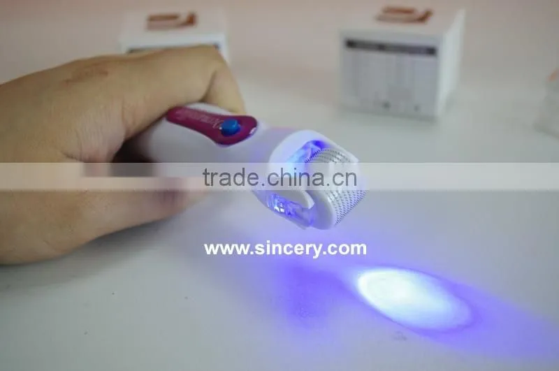 new design photon led derma roller with vibration photon led light
