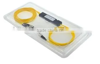 Hot sale fc upc 1*2 fiber optic PLC splitter, steed tube mini fiber 1:2 optical splitter