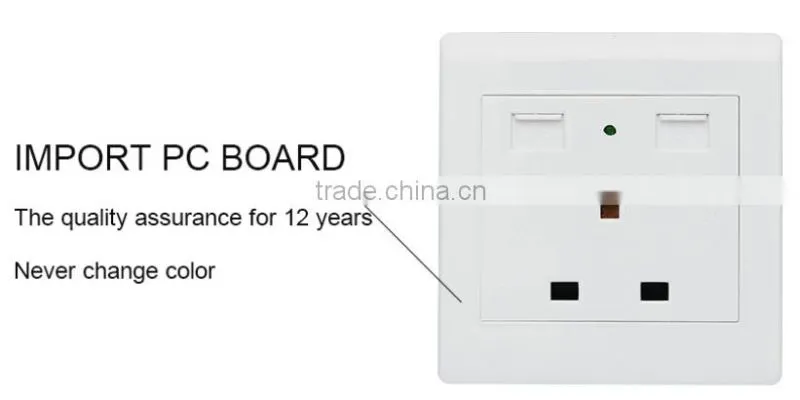 Free Sample UK Standard Double USB Charge Socket USB Outlet Port