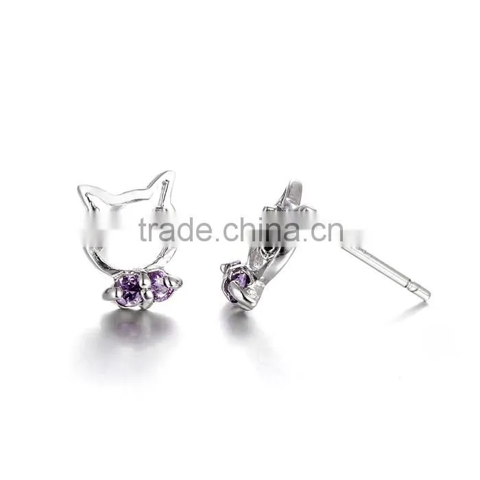 Fashion Korean 925 Silver Set Alphabet Letters Earings for Women