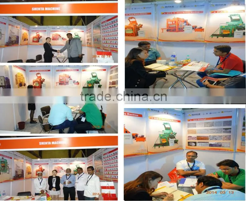 Low investment! block machine with concrete mixer! Shenta QTJ4-18 automatic cement brick making machine price in india