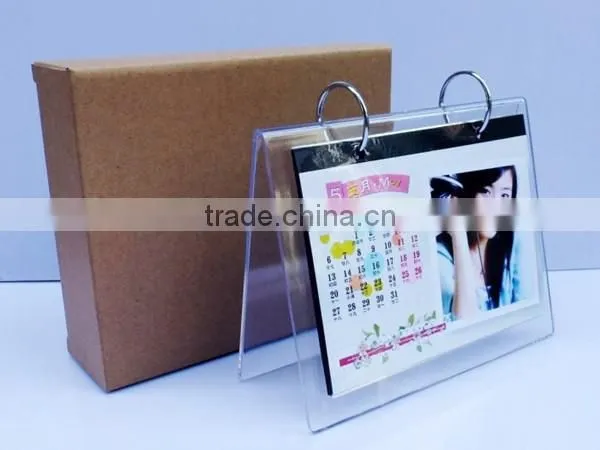desktop clear acrylic calendar stand