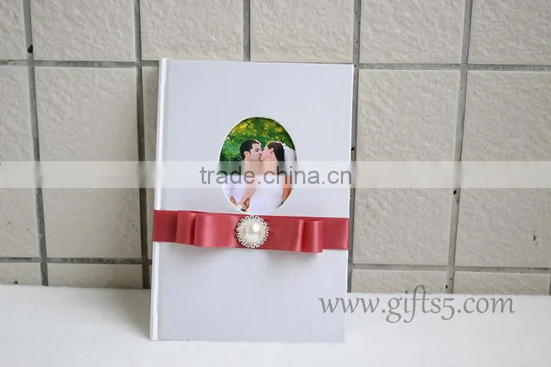 High level latest design recycable custom wedding guest book
