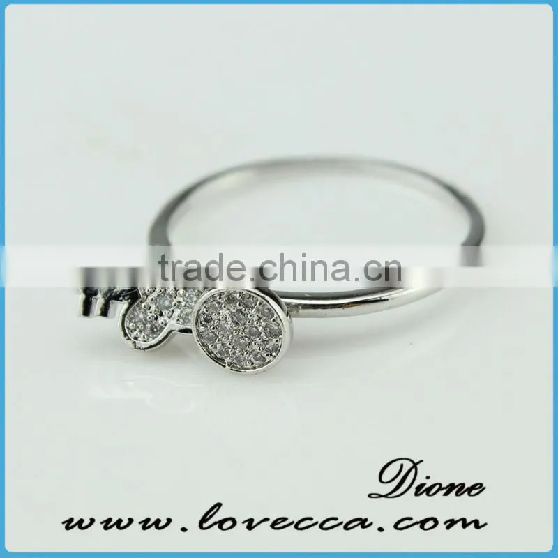 Micro pave setting ring cubic zircon cute star shape jewelry ring wholesale