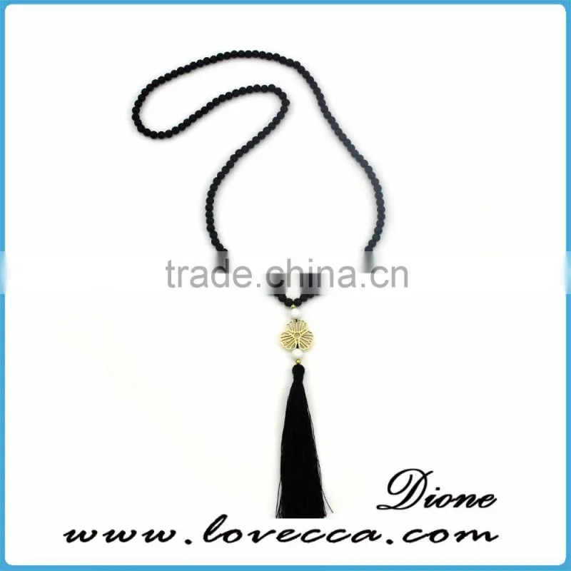 Personalized customized wholesale fashion yellow Tassel Pendant necklace