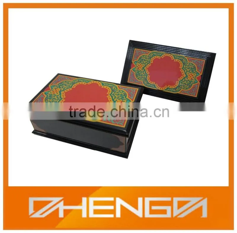 High quality customized color print fancy wood box photo box