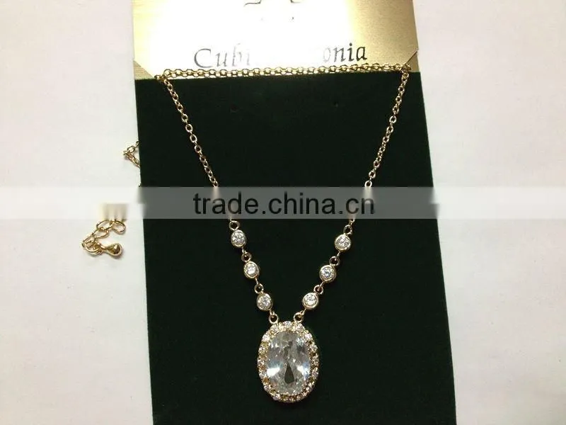 3A CZ stone necklace handmade fashion pandent