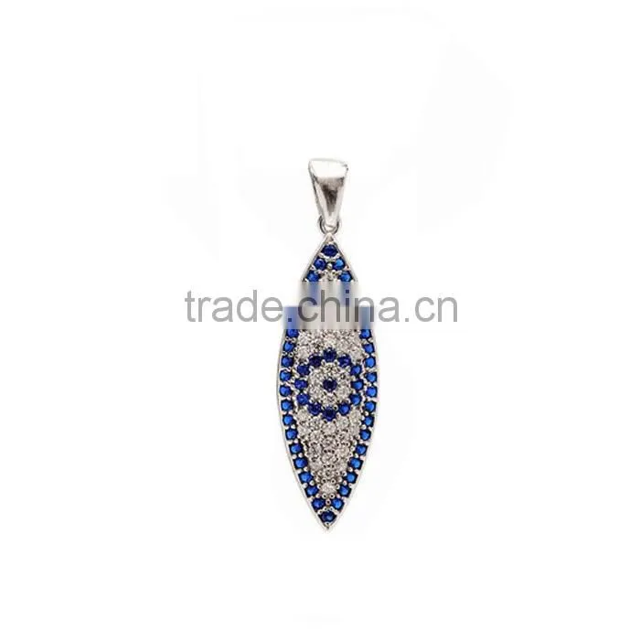 China factory direct sale Real Diamond Evil Eye Charm necklace