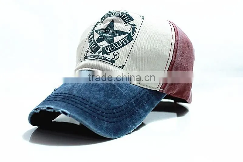 Distressed Vintage High quality embroidery worn-out baseball cap