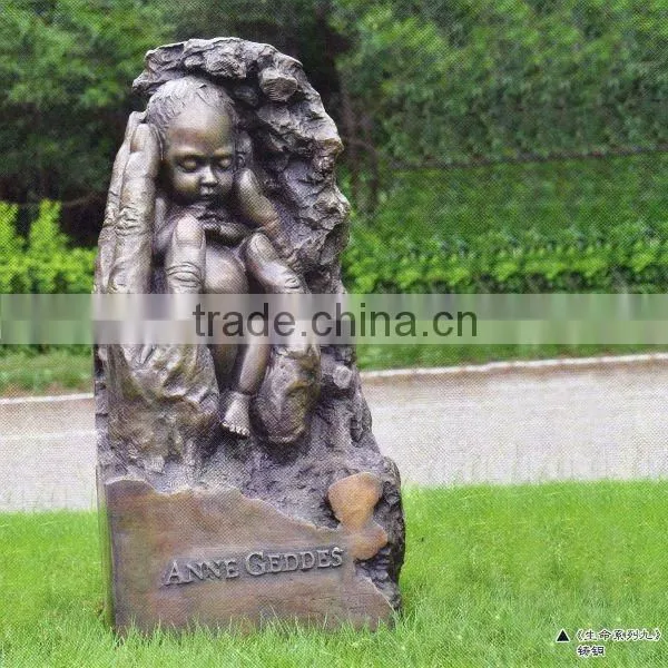 bronze baby sculpture