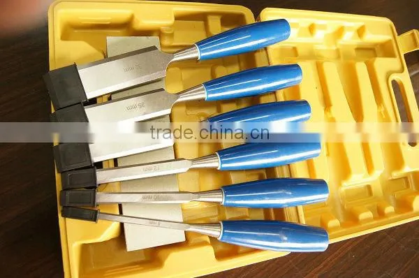 6PCS PLASTIC BOX WOOD CHISEL SET