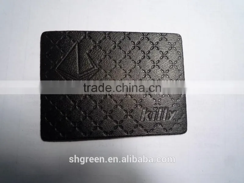 Silk screeen printing apparel leather patch