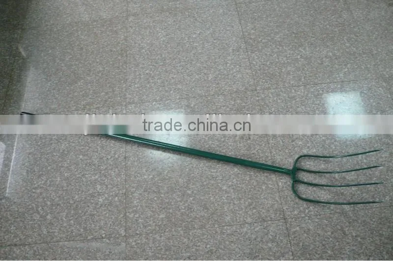 Forged garden fork with lOng steel handle F301C-ML