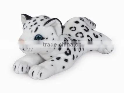 factory wholesale realistic plush toys sitting snow leopard stuffed plush jungle animal toy super soft plush brown leopard