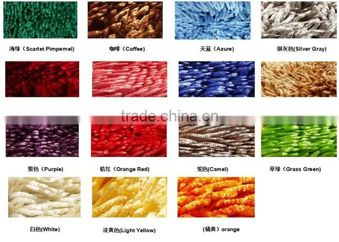 chenille noodle shiny foot mat